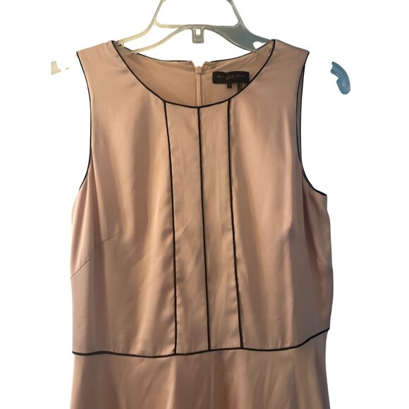 Donna Karan New York XS Pink Sleeveless Dress Black Trim Gatsby Party Feminine - Picture 2 of 5